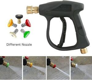 Sooprinse High Pressure Washer Gun,3000 PSI Max with 5 Color Quick Connect Nozzl