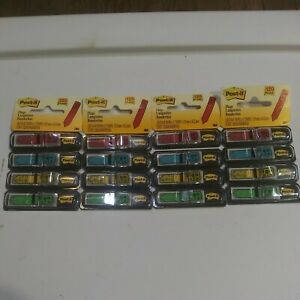 ( 4 ) Packs of Post-it 684-SH &#034;Sign Here&#034; Flags, .47&#034;, ~ Assorted Colors ~ New ~