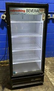 TRUE GDM-10-HC-LD ONE GLASS DOOR REFRIGERATOR COOLER DISPLAY MERCHANDISER