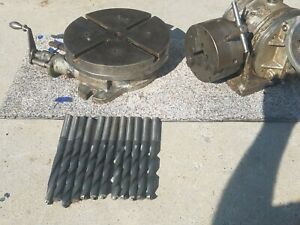 Milling machine 12 inch rotary table,  ELLIS  rotary Indexing chuck, 3/4 drills