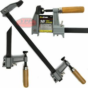 18&#034; Bar Clamp Heavy Duty Adjustable Quick Release Wood Handle Carpenter Tool New