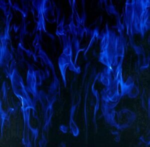 19X196&#034; SALE!! BLUE FLAME BLACK Hydrographics Dipping Film Water Transfer Print
