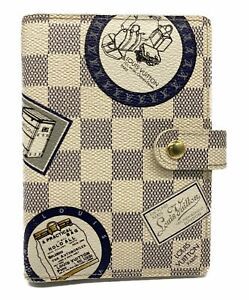 Louis Vuitton R20969 Day Planner Cover Diary Damier Azur Agenda PM