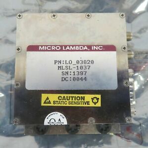 Micro Lambda MLSL-1037  RF Microwave Synthesizer 9GHz with Datasheet READ !