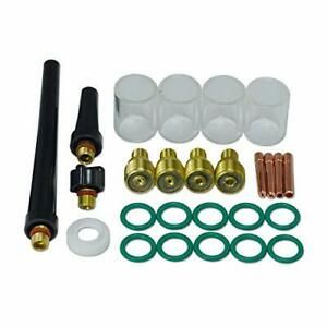TIG Welding Equipment Gas Lens Collet Body 10 Pyrex Cup Kit DB SR WP 20 25 Torch
