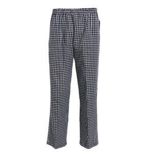 Chef Pants Restaurant Elastic Comfy Work Trousers TypeL Black Check