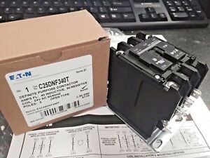 EATON, DEFINITE PURPOSE CONTACTOR, 40 AMPS., 24V COIL, 3-POLE, C25DNF340T