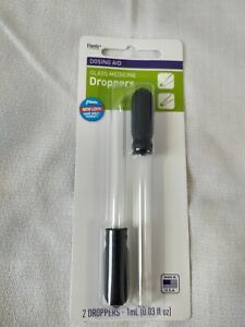 Glass Medicine Droppers Dosing Aid Bent Tip 1 ML Capacity