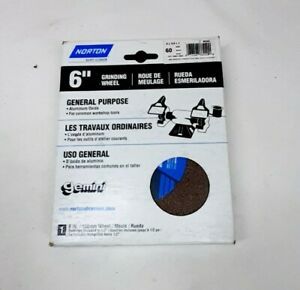 Norton Pedestal Abrasive Wheel Aluminium Oxide 6&#034; Diameter 3/4&#034; Thickness 1 Pack
