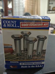 COIN COUNTING Sorter Kit -Drop In Coins-Spill Excess and Roll. B143