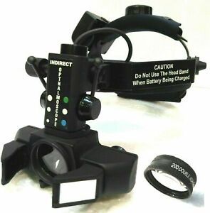 Wireless Rechargeable Indirect Ophthalmoscope with 20D Lens Accessories LED Bino