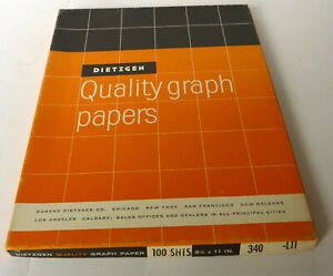 Vintage Dietzgen Graph Paper 340-L410 Is 8.5 x 11 100 Sheets  Unused