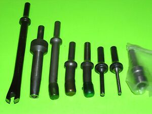 8pc Rivet Gun Rivet Sets Punch sets Hi-Lok Cutters .401 Shank Aircraft Tools