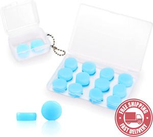6  +  1  Pairs  Silicone  Ear  Plugs  for  Sleeping  -  Moldable  Reusable  Wate