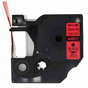 Molshine Compatible Label Tape Replacement for DYMO 45017 Black on Red  0 47   1