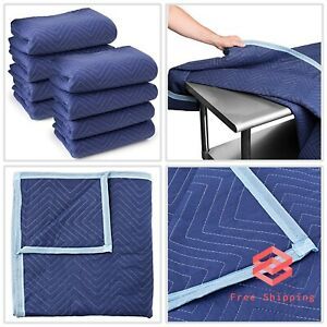 Moving Packing Blankets Shipping Furniture Pads Quilted Royal Blue 80&#034; x 72&#034;