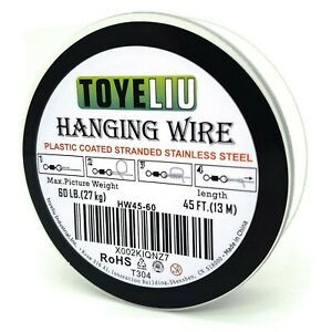 Hanging Solutions Nylon Coated Stainless Steel Picture Wrapping Sturdiness Wi...