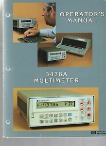 Hewlett Packard 3478A Digital Multimeter Operator&#039;s Manual 03478-90003 4/1982