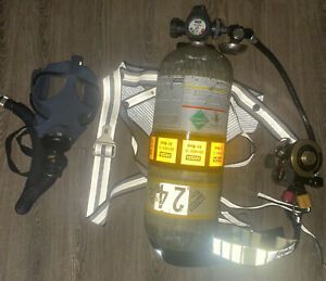 MSA Ultralite II Air Mask Pressure Demand oxygen system Complete W/Case &amp; Mask