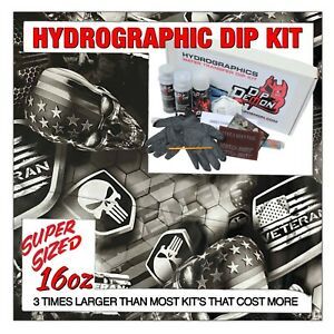 Hydrographic dip kit American Veteran Skulls hydro dip dipping 16oz