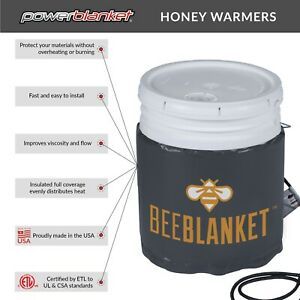 Honey Heater - Powerblanket BB05-240V  Bee Blanket 5 Gal Pail Heater - 240 Volts