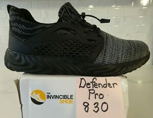 THE INVINCIBLE STEEL TOE WORK SHOE DEFENDER PRO 830 GREY MEN 13 M  NEW N BOX