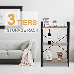 3-Tier Bookcase Shelf Storage Display Rack Wooden Shelving Bookshelf Furniture