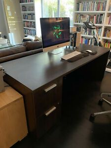 Steelcase Desk - Brown - With two File Cabinets - Local Pick up in LA Only