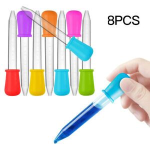 8Pcs Kids Oral Water Dropper Silicone Drip Tube with Graduated
