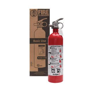 Code One Fire Extinguisher with Mount Bracket &amp; Strap, 5-B:C Rated for Basic Use