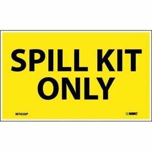 NMC M763AP Spill Kit Only Hazmat Label, Pk5