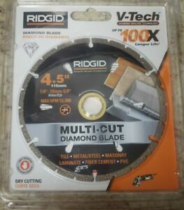 Ridgid 4.5 in. Diamond Multi-Cutting BladeV-tech diamond brazing tech