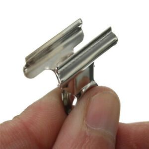 10 PC Mini Bulldog Letter Clips Steel Silver Clip~ Paper Binder For Sale Q3F7