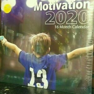 2020 ~ 16  MONTH  WALL CALENDAR 12&#034; x 22&#034; &#034;Motivation&#034;  PRICE REDUCTION