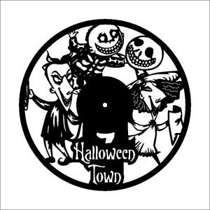 DXF CDR File For CNC Plasma Laser Cut - Halloween Town Clock Cutting File