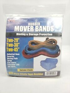 Mover Bands – Small Variety Pack (6 Bands) Rubber Bands Moving Pads &amp; Furniture