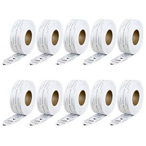10 Rolls of 2-Digit Turn-O-Matic T80 White Take a Number Tickets for D80 Ticket