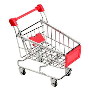 Mini Supermarket Handcart Shopping Utility Cart Mode Storage Toy Phone Holder