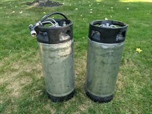 Two Canisters Coca Cola Soda Fountain Machine Syrup Tanks, Wine Beer Dispenser