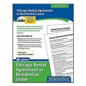 Residential Lease Chicago Forms and Instruction  Set of 288   Set of 6