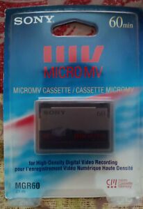 VINTAGE! Sony MGR60 60-minute Micro MV Video Cassette - STILL IN ORIGINAL BOX!!!