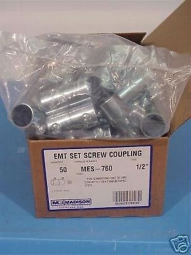 Madison electric 1/2&#034; emt set screw couplings (50 ea) for sale