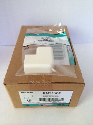 *new box of 10* panduit rafx10iw-x right angle fitting cover off white for sale