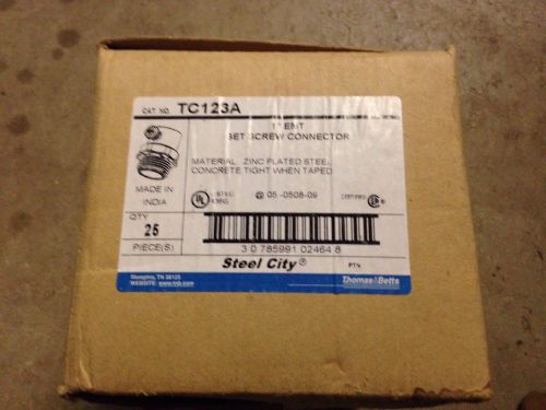 T&amp;b steel city 1&#034; emt set screw coupling electrical pipe conduit fitting tc-123a for sale