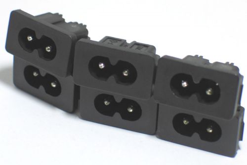 Lot (6) outlet 250v connector schurter snap in mounting type spc 4634 mil-spec for sale