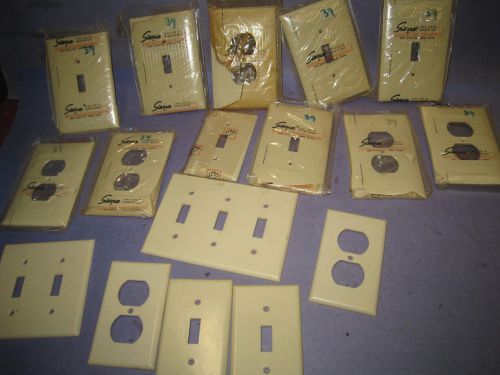 Lot electrical faceplates vintage supplies 17 wall plates cover 21j2 for sale