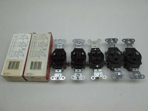 Lot 7 new pass seymour assorted 5351 3wire 120v-ac 20a amp receptacle d383242 for sale