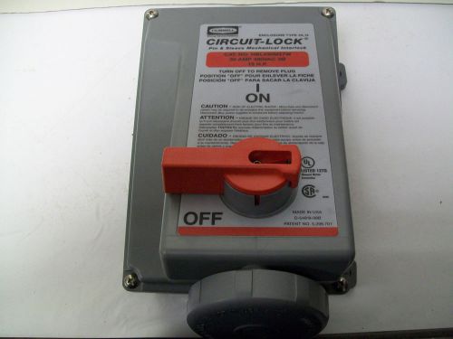 Hubbell hbl430mi7w 30 a 480 v 3 phase 15hp pin &amp; sleeve circuit-lock receptacle for sale
