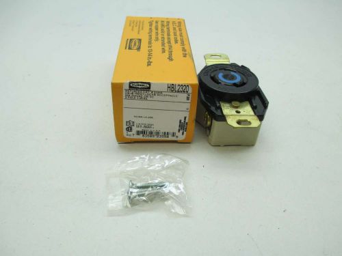 New hubbell hbl2320 250v-ac 20a amp 3pole 2wire receptacle  d387019 for sale