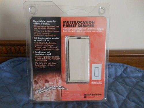 New pass &amp; seymour legrand  multi location preset dimmer light almond for sale